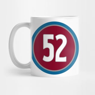 Adam Foote Number 52 Jersey Colorado Avalanche Inspired Mug